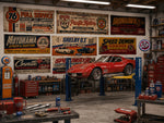 Lade das Bild in den Galerie-Viewer, 7tlg. Sticker Garagen Banner Set 1:32 1:24 Carrera Slotcar Modellbau Diorama C
