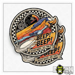 Lade das Bild in den Galerie-Viewer, 2er Set Road Runner Beep Beep Aufkleber US Car Hot Rod Drag Race Retro Vintage
