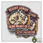 Lade das Bild in den Galerie-Viewer, Wile E Coyote ACME Rocket Co Vintage Retro Sticker 2er Set Oldschool USA

