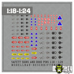 Lade das Bild in den Galerie-Viewer, 3D Haubenverschluss Hood Pins TOW Sticker Aufkleber RC Modellbau 1:18 1:24

