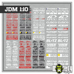 Lade das Bild in den Galerie-Viewer, 2er Set JDM Asia Drift Sponsoren Aufkleber 1:10 JDM Tuning RC Modellbau Sticker
