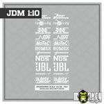 Lade das Bild in den Galerie-Viewer, JDM Asia Drift Sponsoren Aufkleber Japan 1:10 Fast &amp; Furious RC Modellbau Set
