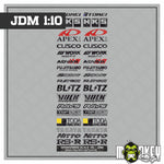Lade das Bild in den Galerie-Viewer, JDM Asia Drift Sponsoren Aufkleber JAPAN 1:10 JDM Tuning RC Modellbau Set
