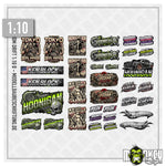Lade das Bild in den Galerie-Viewer, 34tlg JDM Drift Sticker Set B 1:10 RC Tuning Aufkleber für Sakura Yokomo MST
