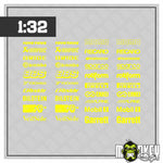 Lade das Bild in den Galerie-Viewer, Sponsoren Sticker Set 1:32 – Motorsport Racing Style Decal Rennsport Slotcar
