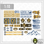 Lade das Bild in den Galerie-Viewer, RC Crawler Aufkleber Set B 1:10 1:14 Monkeymotors Offroad Modellbau Sticker #01
