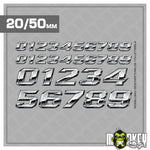 Lade das Bild in den Galerie-Viewer, Startnummern Aufkleber 3D Zahlen Set Modellbau Racing RC Modelle 1:10 1:8 1:12
