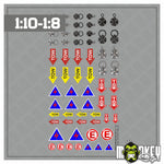 Lade das Bild in den Galerie-Viewer, 3D Racing Hood Pins Haubenverschluss TOW Sticker Set RC 1:8 1:10 Aufkleber

