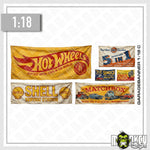 Lade das Bild in den Galerie-Viewer, Vintage Garagenbanner Set 1:18 – Oldschool Werkstatt Banner Retro für Diorama C
