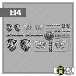 Lade das Bild in den Galerie-Viewer, Scania Greif V8 1:14 1:16 Tamiya RC Aufkleber LKW Truck Modellbau Sticker Set
