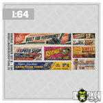 Lade das Bild in den Galerie-Viewer, 1:64 Banner B US Garage Vintage Werbung Diorama Werkstatt Modellbau Aufkleber
