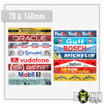 Lade das Bild in den Galerie-Viewer, Used Bandenwerbung Carrera Leitplanke Racing 1:32 1:24 Slotcar 140 &amp; 70mm
