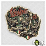 Lade das Bild in den Galerie-Viewer, Vespa Wings Vintage Sticker Aufkleber 2er Set Oldschool Klassiker Italy Scooter
