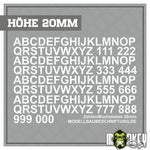 Lade das Bild in den Galerie-Viewer, Aufkleber 134teilig Modellbau RC Slotcar Bahn Zahlen Buchstaben Sticker 20mm
