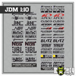 Lade das Bild in den Galerie-Viewer, 2er Set JDM Asia Drift Sponsoren Aufkleber 1:10 JDM Tuning RC Modellbau Sticker
