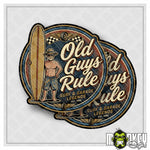 Lade das Bild in den Galerie-Viewer, Old Guys Rule Surf &amp; Garage Oldschool Vintage Retro Aufkleber 2er Set
