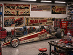 Lade das Bild in den Galerie-Viewer, 5tlg. Vintage Werkstattbanner 1:32 1:24 Carrera Slotcar Dragrace Diorama D
