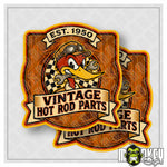 Lade das Bild in den Galerie-Viewer, Vintage Hot Rod Parts Mr Horsepower Retro Aufkleber 2er Set Oldschool USA
