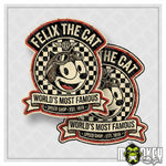 Lade das Bild in den Galerie-Viewer, Felix The Cat Oldschool Racing Vintage Retro Aufkleber 2er Set Speed Shop
