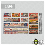Lade das Bild in den Galerie-Viewer, 1:64 Banner A US Garage Vintage Werbung Diorama Werkstatt Modellbau Aufkleber
