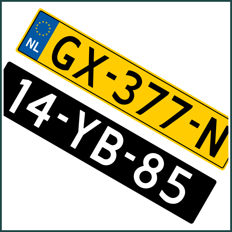 2er Set Kennzeichen Niederlande Modellbau Beschriftung