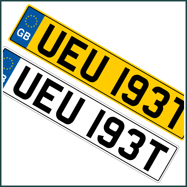 2er Set Kennzeichen United Kingdom Modellbau Beschriftung