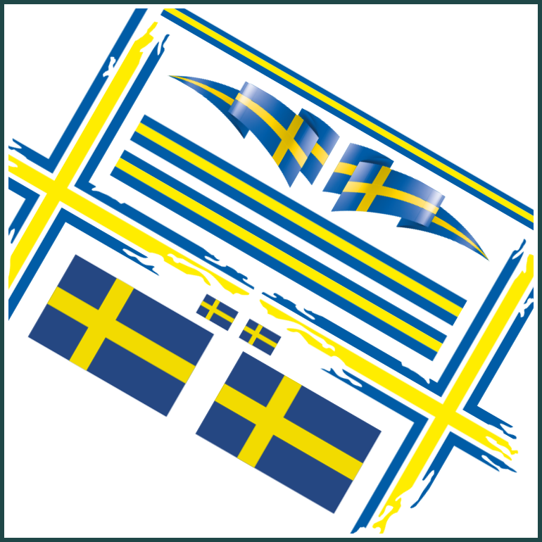 Kreuz/Flaggenset Schweden