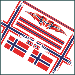 Kreuz/Flaggenset Norwegen
