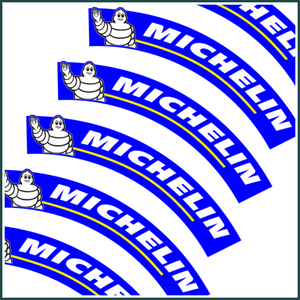 Set Reifenbeschriftung Michelin blue