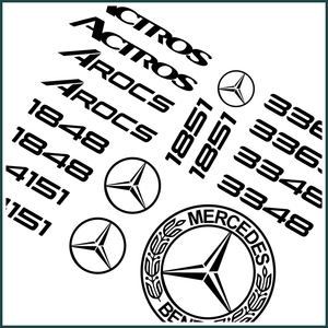 18 teiliges Set Black Chrom MB Arocs / Actros