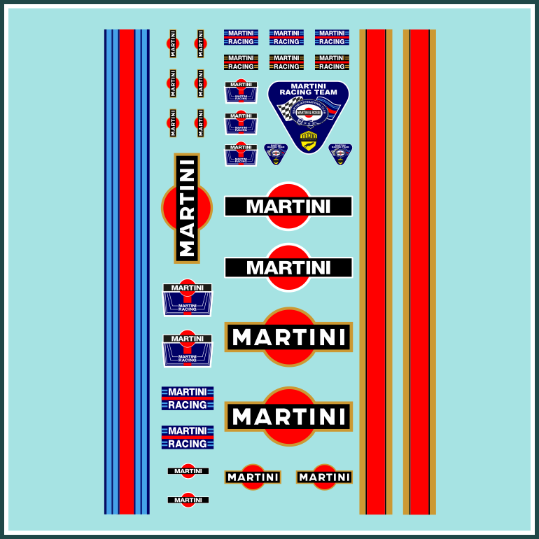 Decal 34tlg. Martini Racing